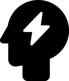 Power Bolt Symbol In Bald Head Vinyl Svg File, Free Vectors File